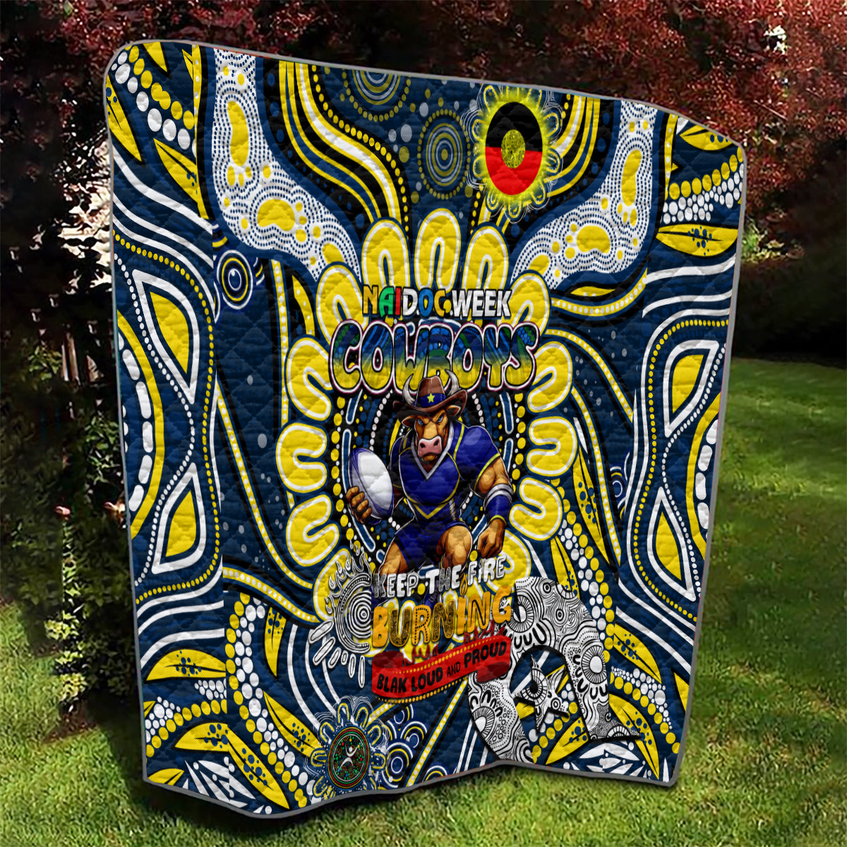 NAIDOC Week 2024 Cowboys Quilt Mascot Rugby