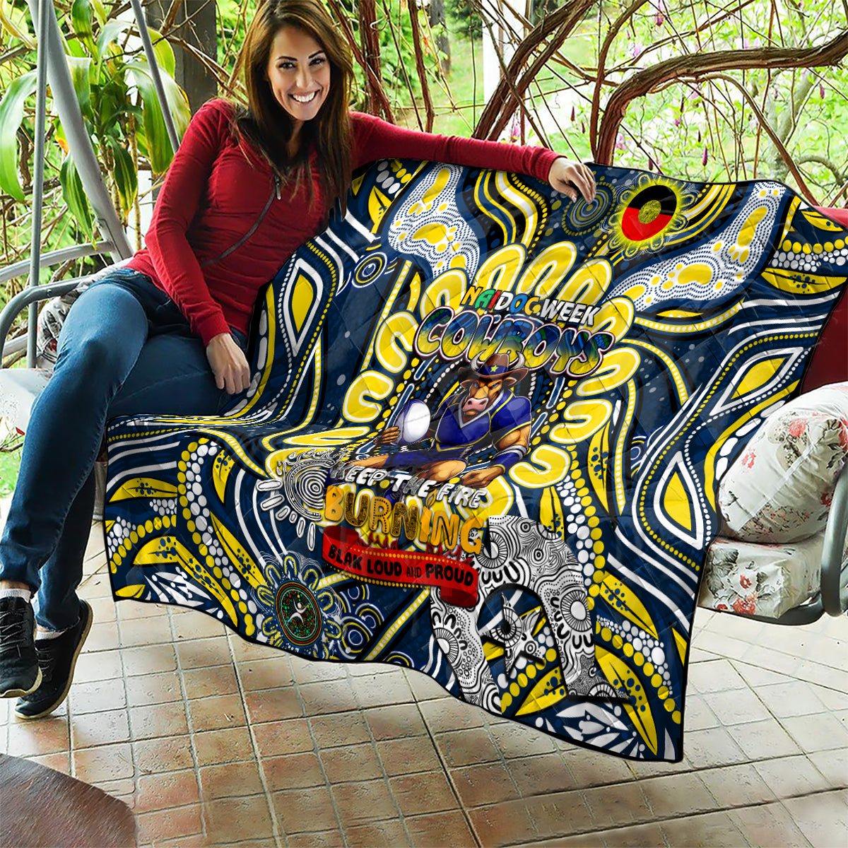 NAIDOC Week 2024 Cowboys Quilt Mascot Rugby