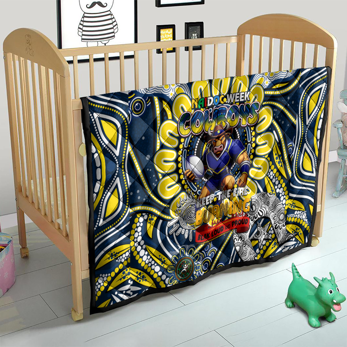 NAIDOC Week 2024 Cowboys Quilt Mascot Rugby