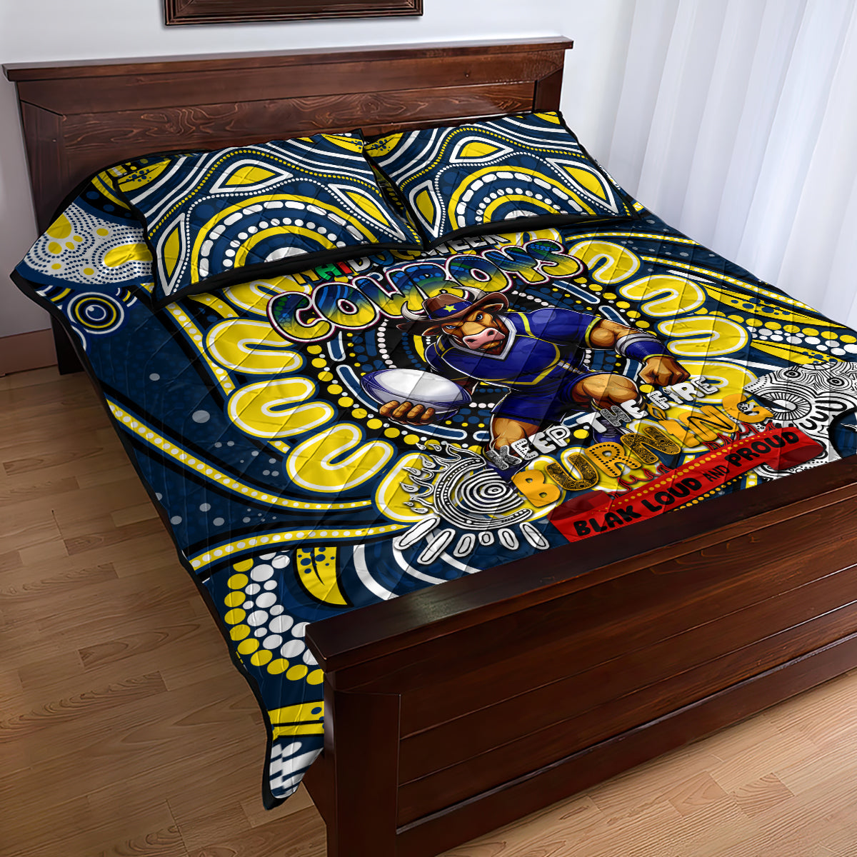 NAIDOC Week 2024 Cowboys Quilt Bed Set Mascot Rugby
