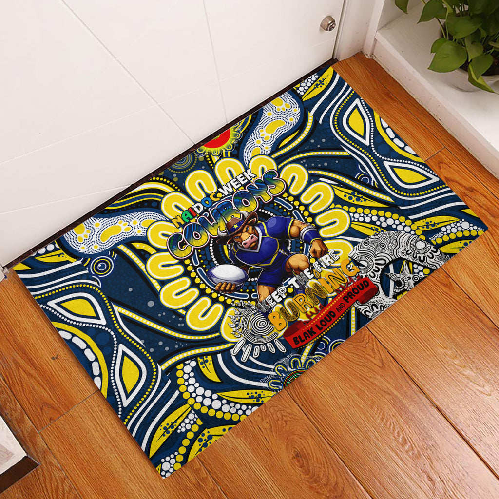NAIDOC Week 2024 Cowboys Rubber Doormat Mascot Rugby