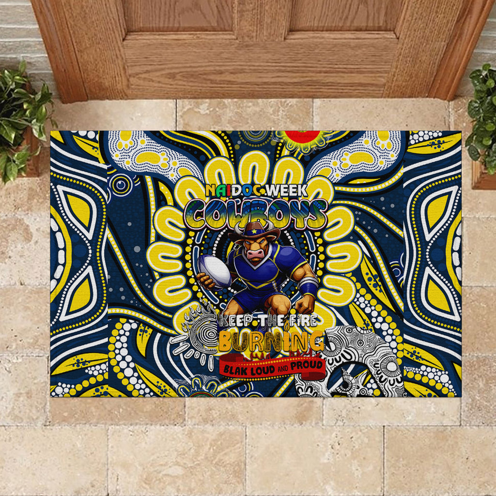 NAIDOC Week 2024 Cowboys Rubber Doormat Mascot Rugby