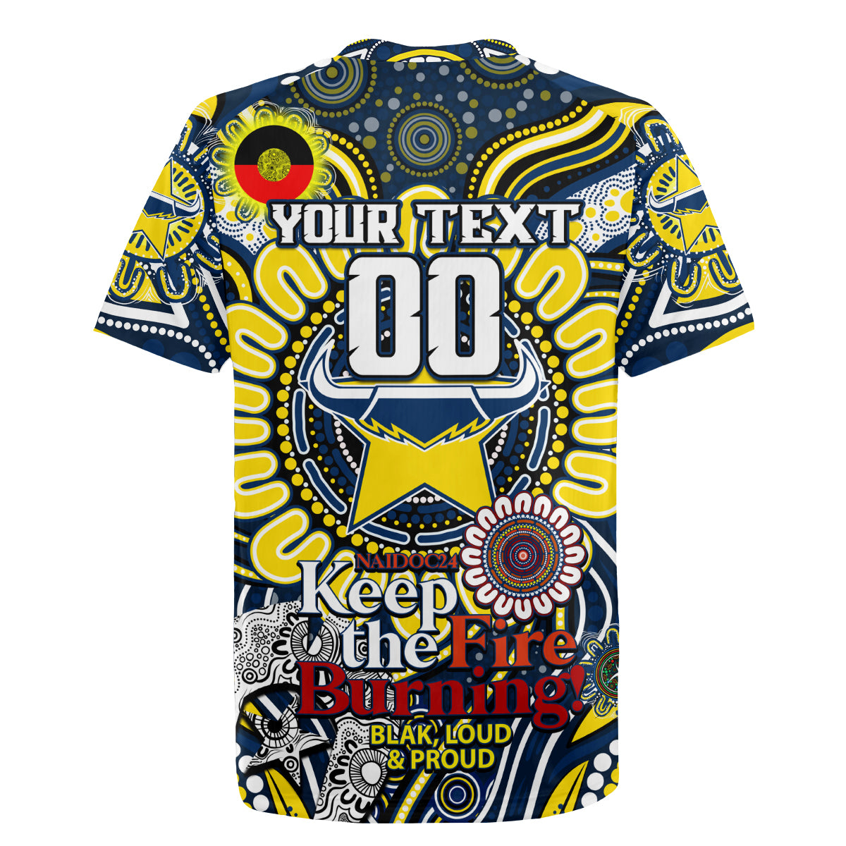Custom NAIDOC Week 2024 Cowboys Rugby Jersey Mascot Rugby