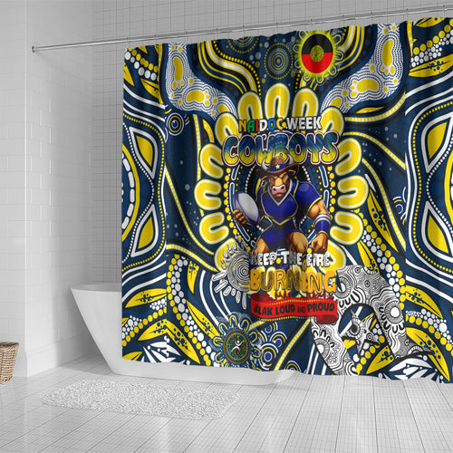 NAIDOC Week 2024 Cowboys Shower Curtain Mascot Rugby