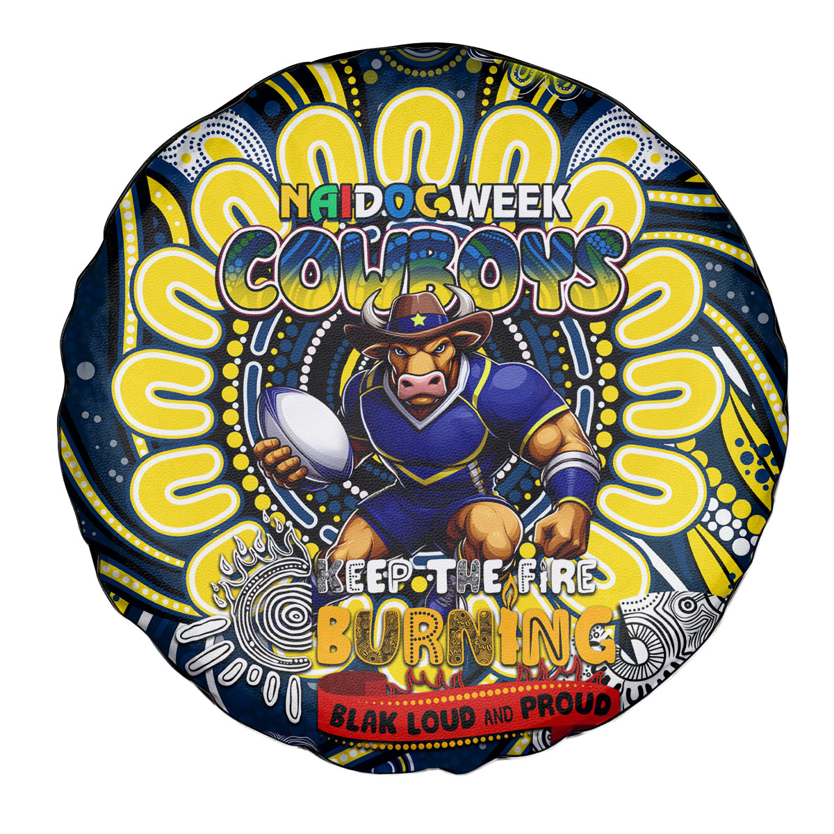 NAIDOC Week 2024 Cowboys Spare Tire Cover Mascot Rugby