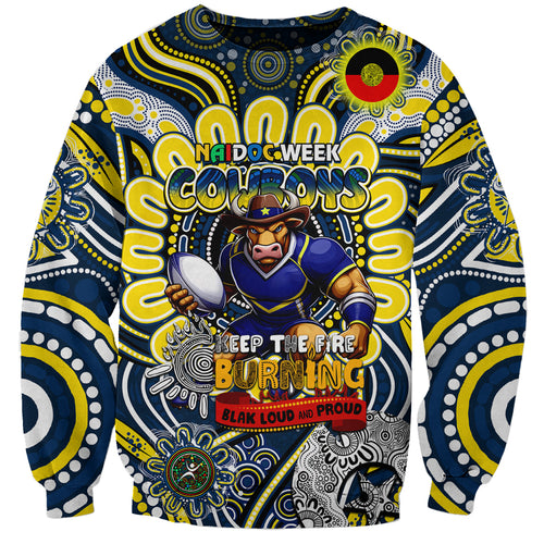 Custom NAIDOC Week 2024 Cowboys Sweatshirt Mascot Rugby