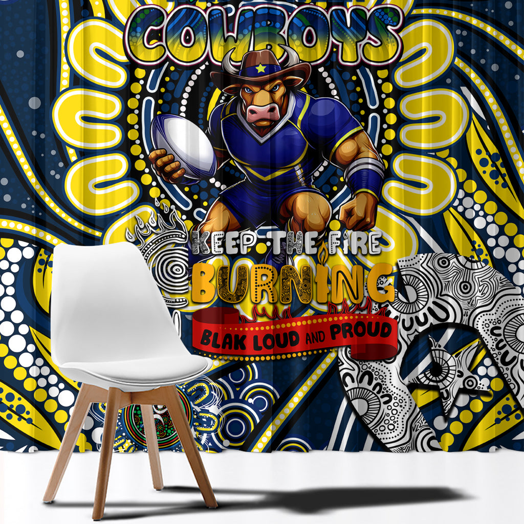 NAIDOC Week 2024 Cowboys Window Curtain Mascot Rugby