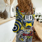 Custom NAIDOC Week 2024 Cowboys Women Casual Shirt Mascot Rugby