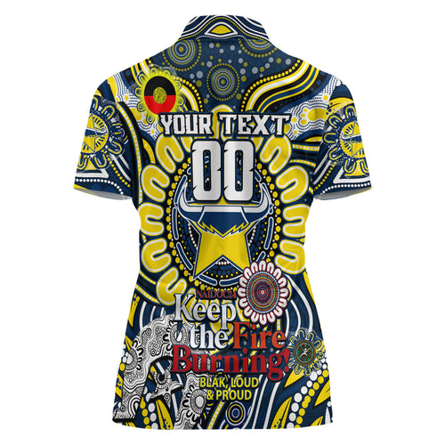 Custom NAIDOC Week 2024 Cowboys Women Polo Shirt Mascot Rugby