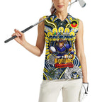 Custom NAIDOC Week 2024 Cowboys Women Sleeveless Polo Shirt Mascot Rugby