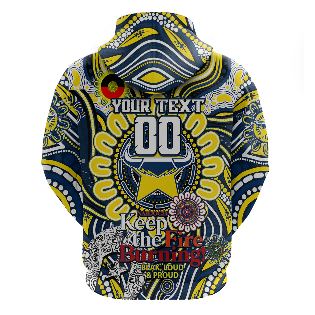 Custom NAIDOC Week 2024 Cowboys Zip Hoodie Mascot Rugby