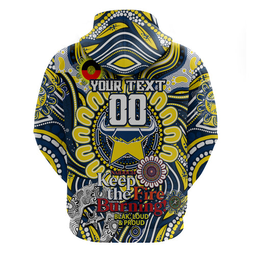 Custom NAIDOC Week 2024 Cowboys Zip Hoodie Mascot Rugby