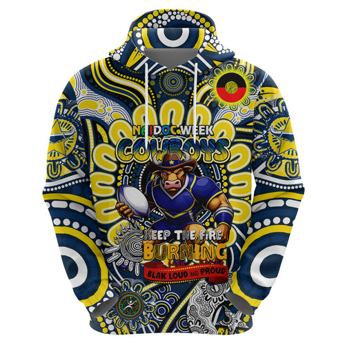 Custom NAIDOC Week 2024 Cowboys Zip Hoodie Mascot Rugby
