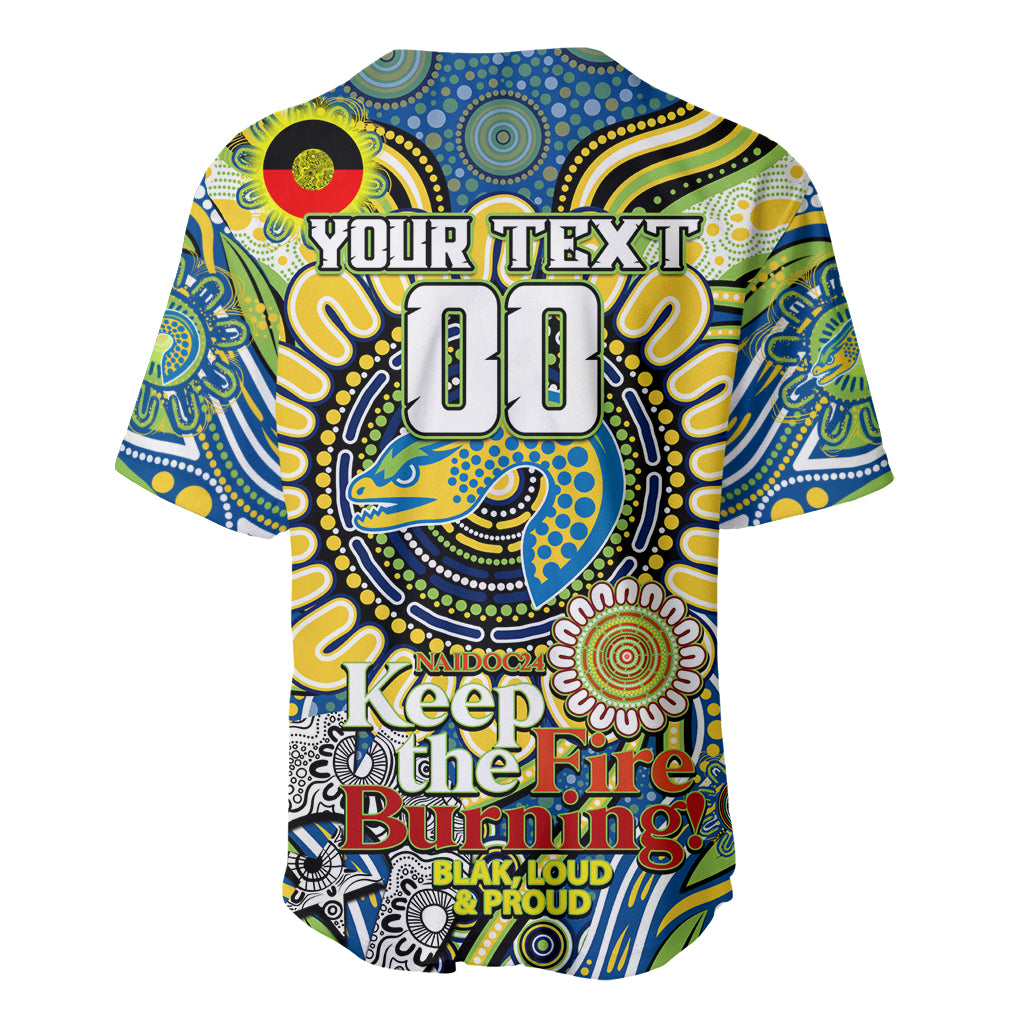 Custom NAIDOC Week 2024 Eels Baseball Jersey Mascot Rugby