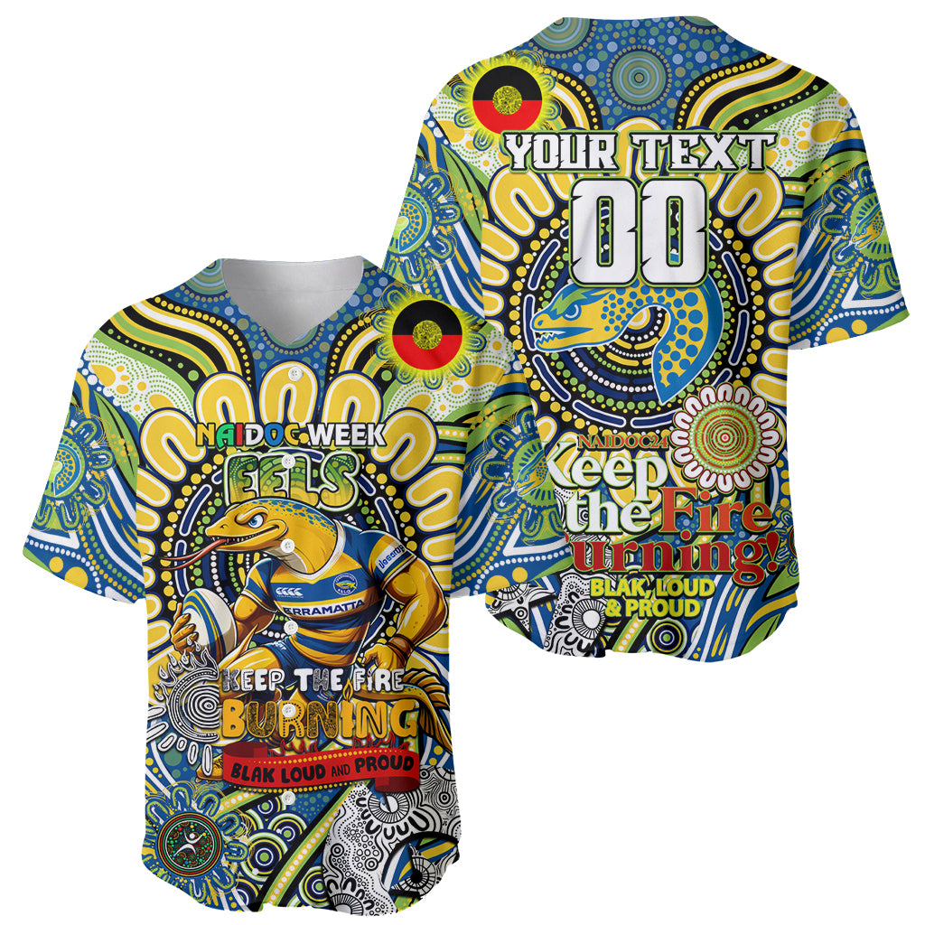 Custom NAIDOC Week 2024 Eels Baseball Jersey Mascot Rugby