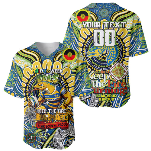 Custom NAIDOC Week 2024 Eels Baseball Jersey Mascot Rugby