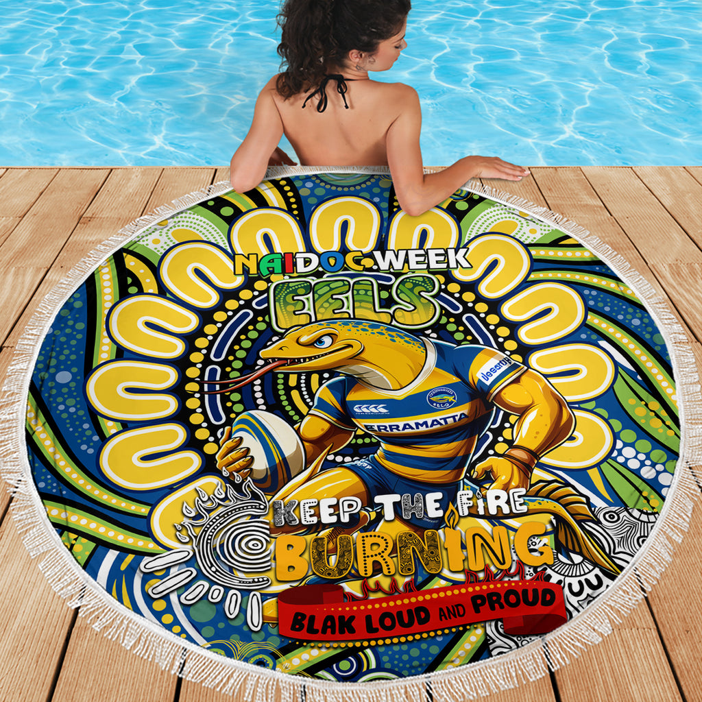 NAIDOC Week 2024 Eels Beach Blanket Mascot Rugby