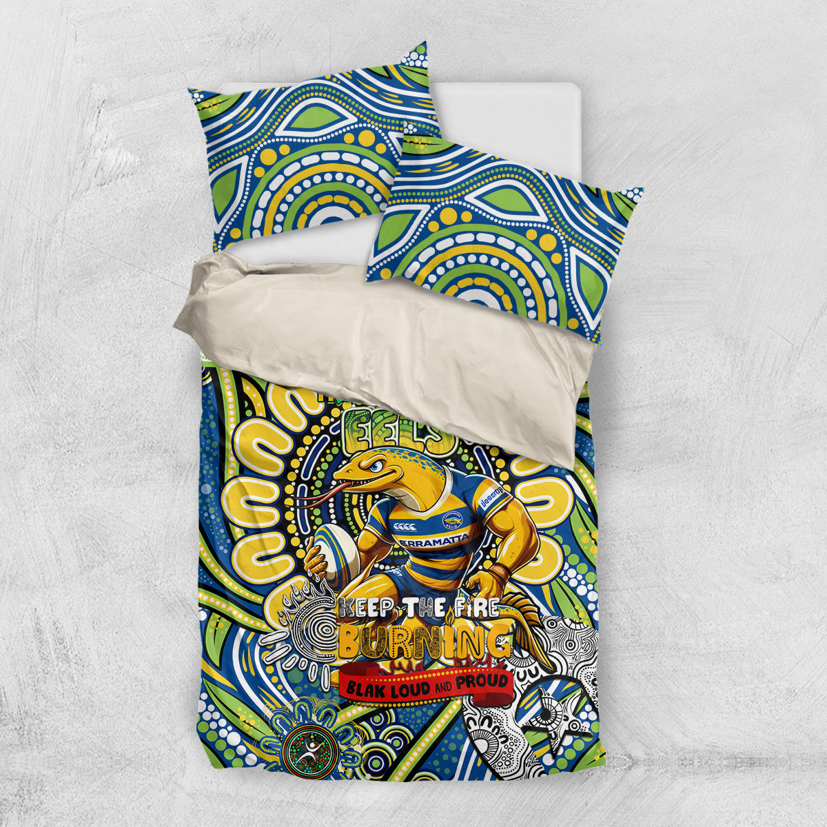 NAIDOC Week 2024 Eels Bedding Set Mascot Rugby