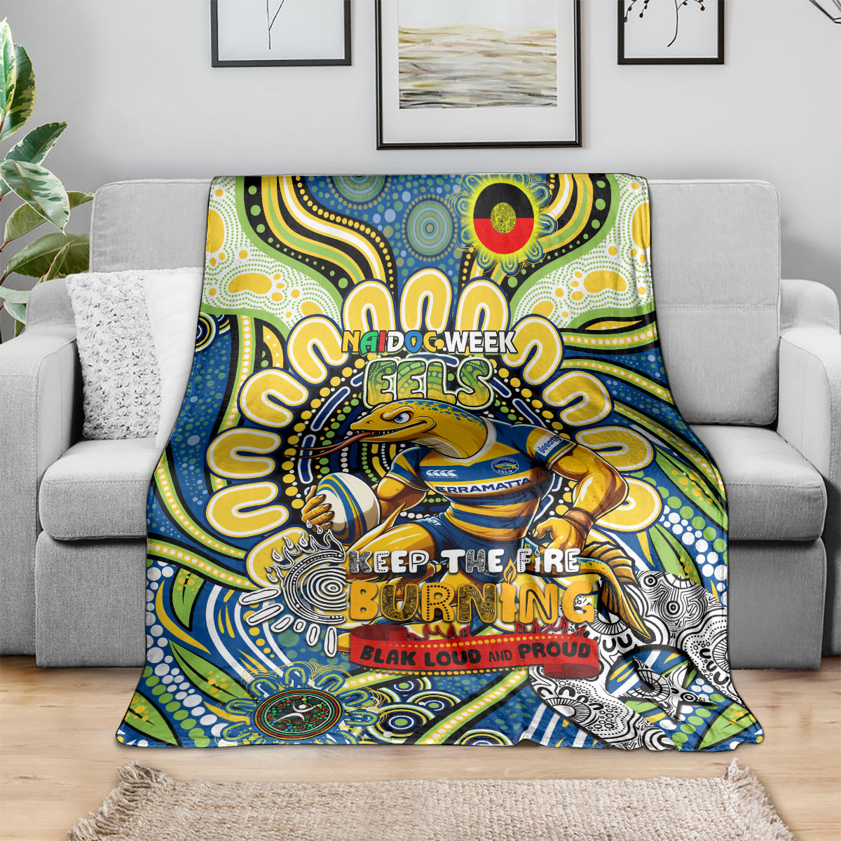 NAIDOC Week 2024 Eels Blanket Mascot Rugby
