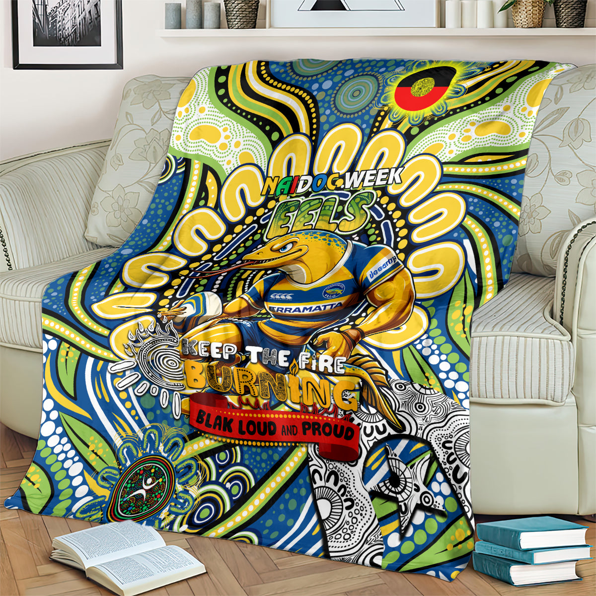 NAIDOC Week 2024 Eels Blanket Mascot Rugby