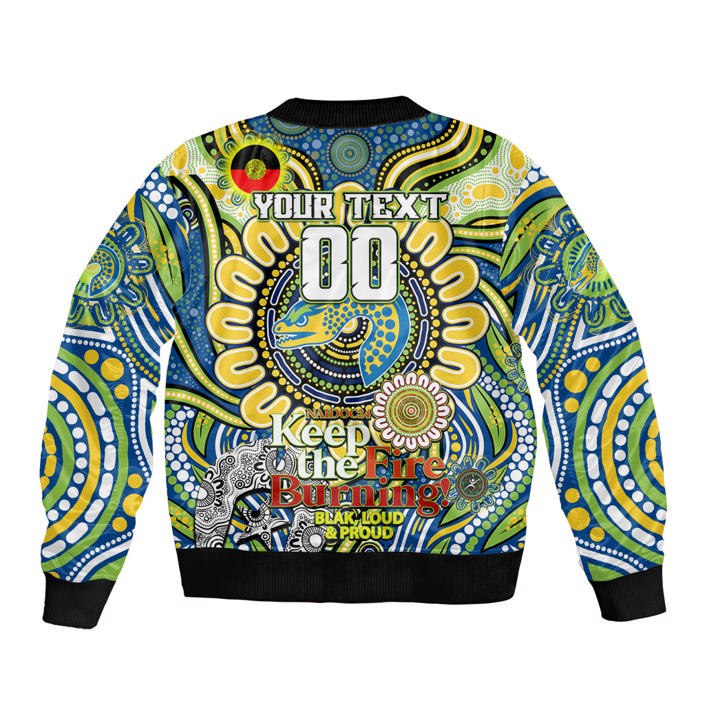 Custom NAIDOC Week 2024 Eels Bomber Jacket Mascot Rugby
