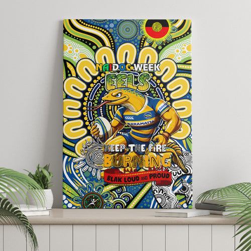 NAIDOC Week 2024 Eels Canvas Wall Art Mascot Rugby