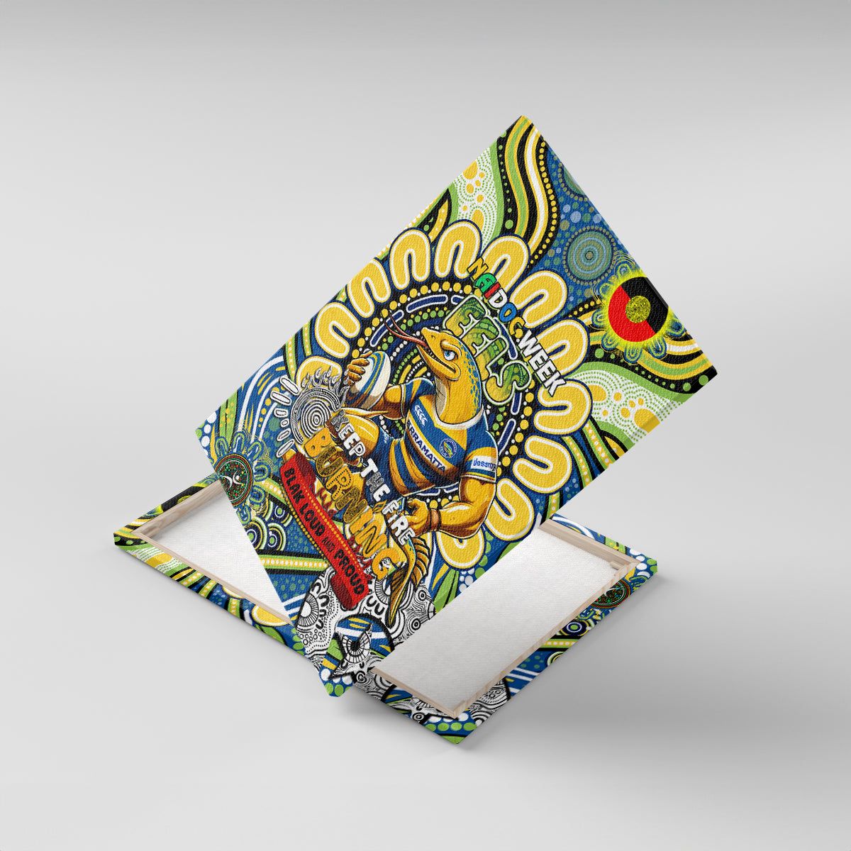 NAIDOC Week 2024 Eels Canvas Wall Art Mascot Rugby