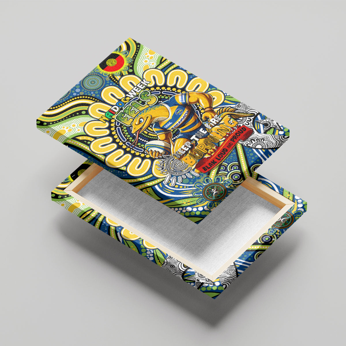NAIDOC Week 2024 Eels Canvas Wall Art Mascot Rugby