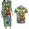 Custom NAIDOC Week 2024 Eels Couples Matching Long Sleeve Bodycon Dress and Hawaiian Shirt Mascot Rugby