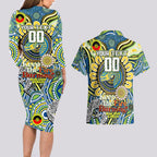 Custom NAIDOC Week 2024 Eels Couples Matching Long Sleeve Bodycon Dress and Hawaiian Shirt Mascot Rugby