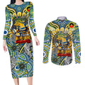 Custom NAIDOC Week 2024 Eels Couples Matching Long Sleeve Bodycon Dress and Long Sleeve Button Shirt Mascot Rugby