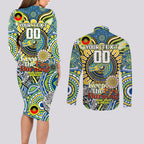 Custom NAIDOC Week 2024 Eels Couples Matching Long Sleeve Bodycon Dress and Long Sleeve Button Shirt Mascot Rugby