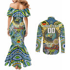 Custom NAIDOC Week 2024 Eels Couples Matching Mermaid Dress and Long Sleeve Button Shirt Mascot Rugby