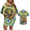 Custom NAIDOC Week 2024 Eels Couples Matching Off Shoulder Short Dress and Hawaiian Shirt Mascot Rugby