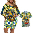 Custom NAIDOC Week 2024 Eels Couples Matching Off Shoulder Short Dress and Hawaiian Shirt Mascot Rugby