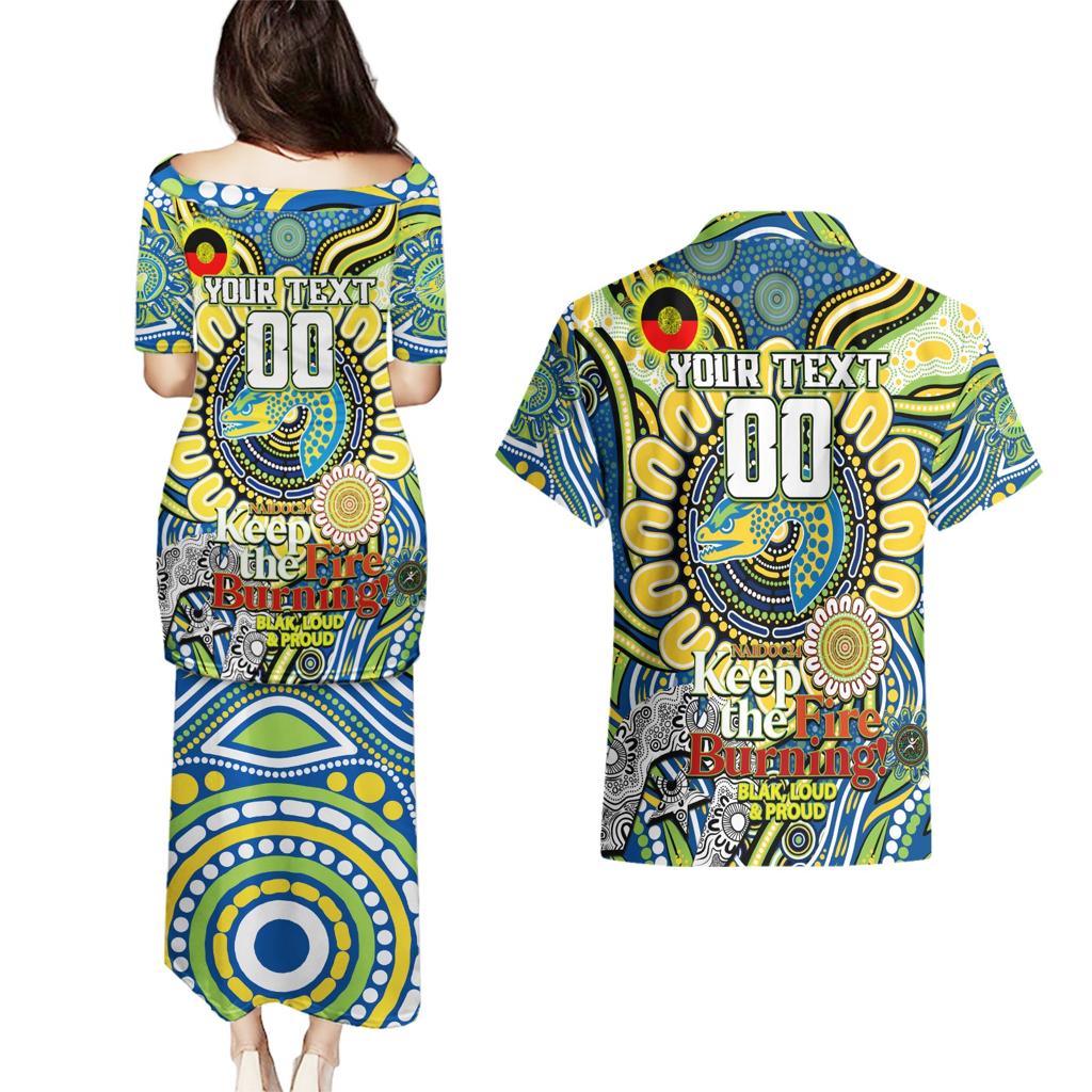 Custom NAIDOC Week 2024 Eels Couples Matching Puletasi and Hawaiian Shirt Mascot Rugby