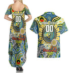 Custom NAIDOC Week 2024 Eels Couples Matching Summer Maxi Dress and Hawaiian Shirt Mascot Rugby