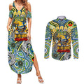 Custom NAIDOC Week 2024 Eels Couples Matching Summer Maxi Dress and Long Sleeve Button Shirt Mascot Rugby