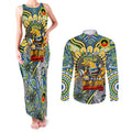 Custom NAIDOC Week 2024 Eels Couples Matching Tank Maxi Dress and Long Sleeve Button Shirt Mascot Rugby