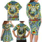 Custom NAIDOC Week 2024 Eels Family Matching Long Sleeve Bodycon Dress and Hawaiian Shirt Mascot Rugby