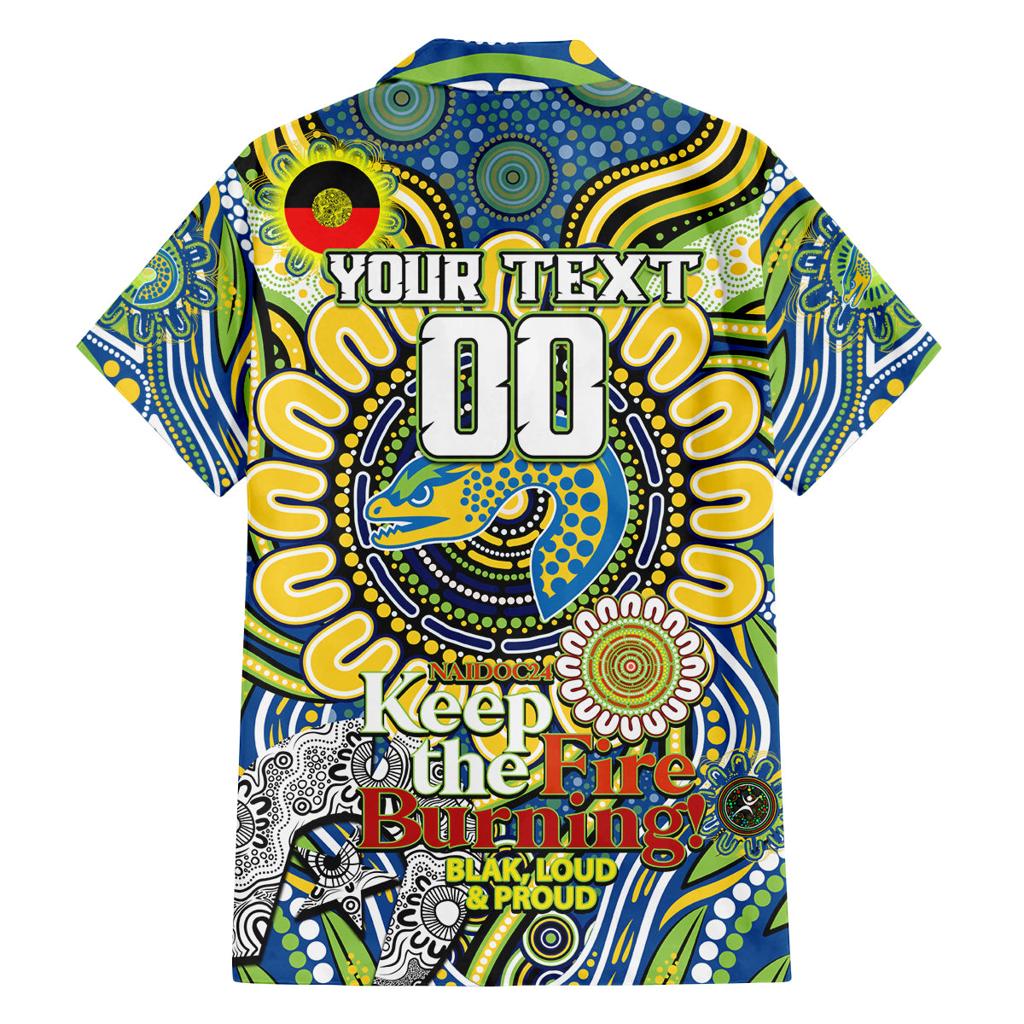 Custom NAIDOC Week 2024 Eels Family Matching Long Sleeve Bodycon Dress and Hawaiian Shirt Mascot Rugby