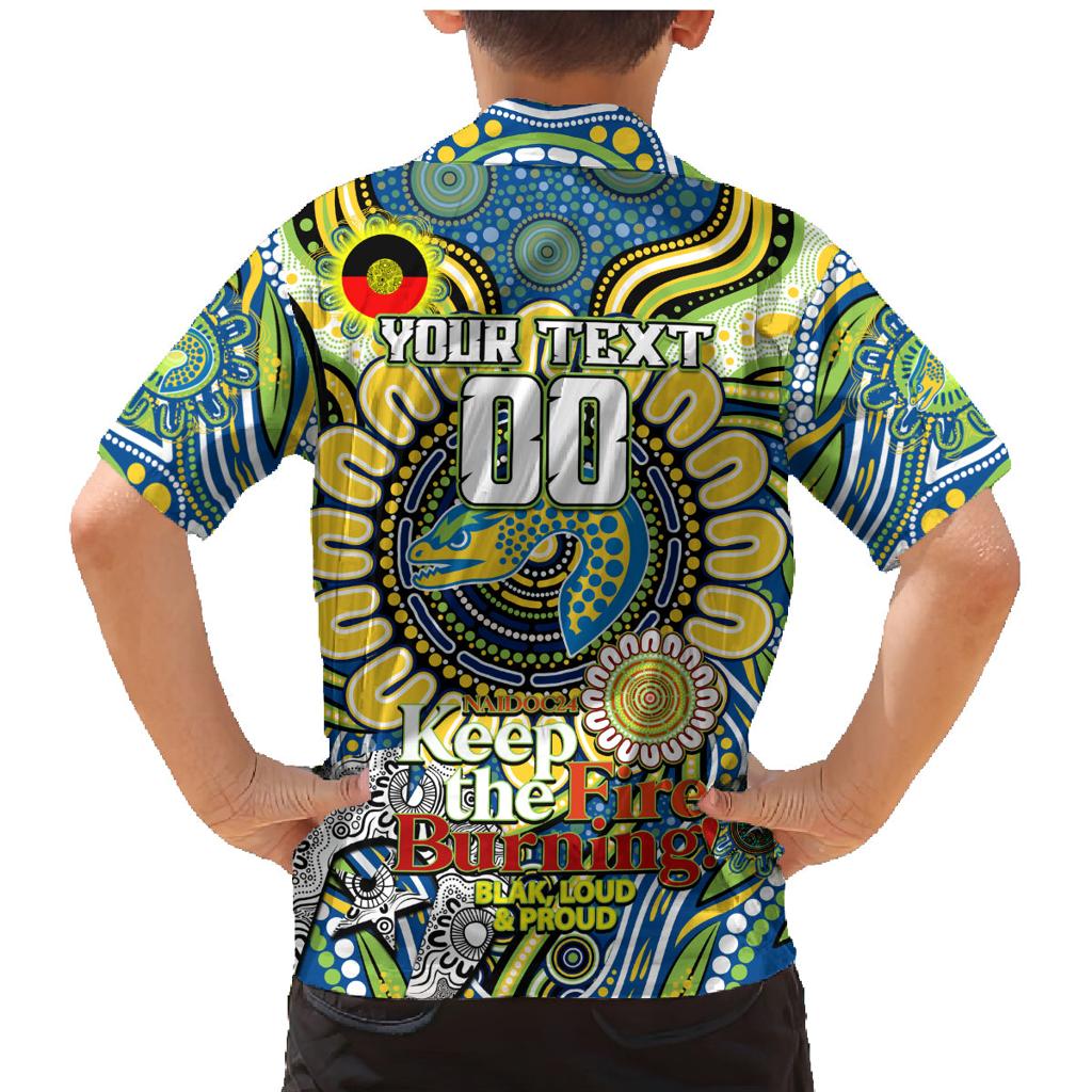 Custom NAIDOC Week 2024 Eels Family Matching Mermaid Dress and Hawaiian Shirt Mascot Rugby
