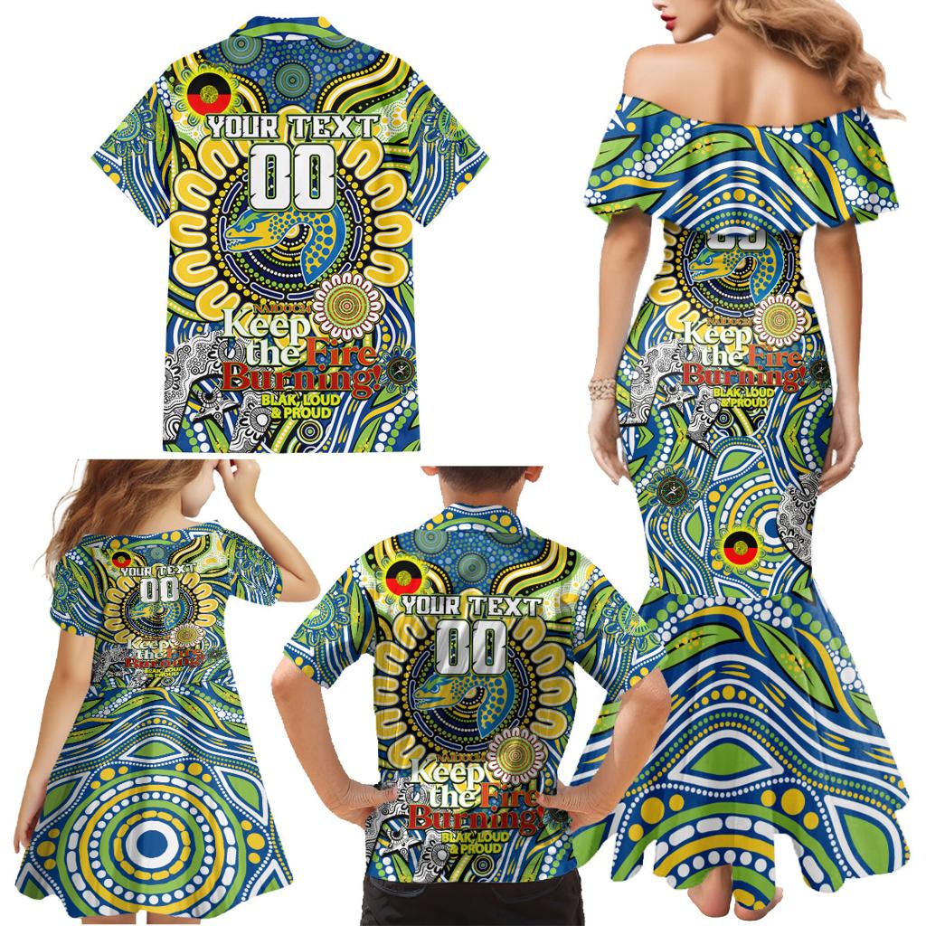Custom NAIDOC Week 2024 Eels Family Matching Mermaid Dress and Hawaiian Shirt Mascot Rugby
