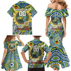 Custom NAIDOC Week 2024 Eels Family Matching Mermaid Dress and Hawaiian Shirt Mascot Rugby
