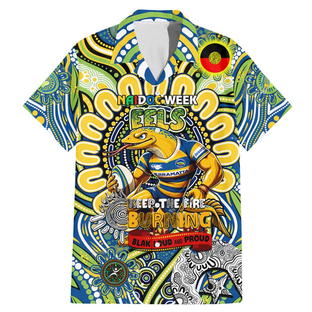Custom NAIDOC Week 2024 Eels Family Matching Mermaid Dress and Hawaiian Shirt Mascot Rugby