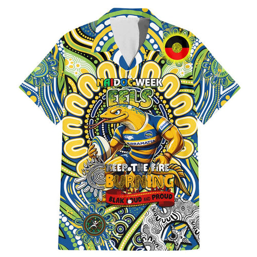 Custom NAIDOC Week 2024 Eels Family Matching Mermaid Dress and Hawaiian Shirt Mascot Rugby