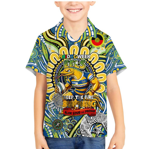 Custom NAIDOC Week 2024 Eels Family Matching Mermaid Dress and Hawaiian Shirt Mascot Rugby