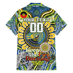 Custom NAIDOC Week 2024 Eels Family Matching Off The Shoulder Long Sleeve Dress and Hawaiian Shirt Mascot Rugby
