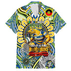 Custom NAIDOC Week 2024 Eels Family Matching Off Shoulder Maxi Dress and Hawaiian Shirt Mascot Rugby