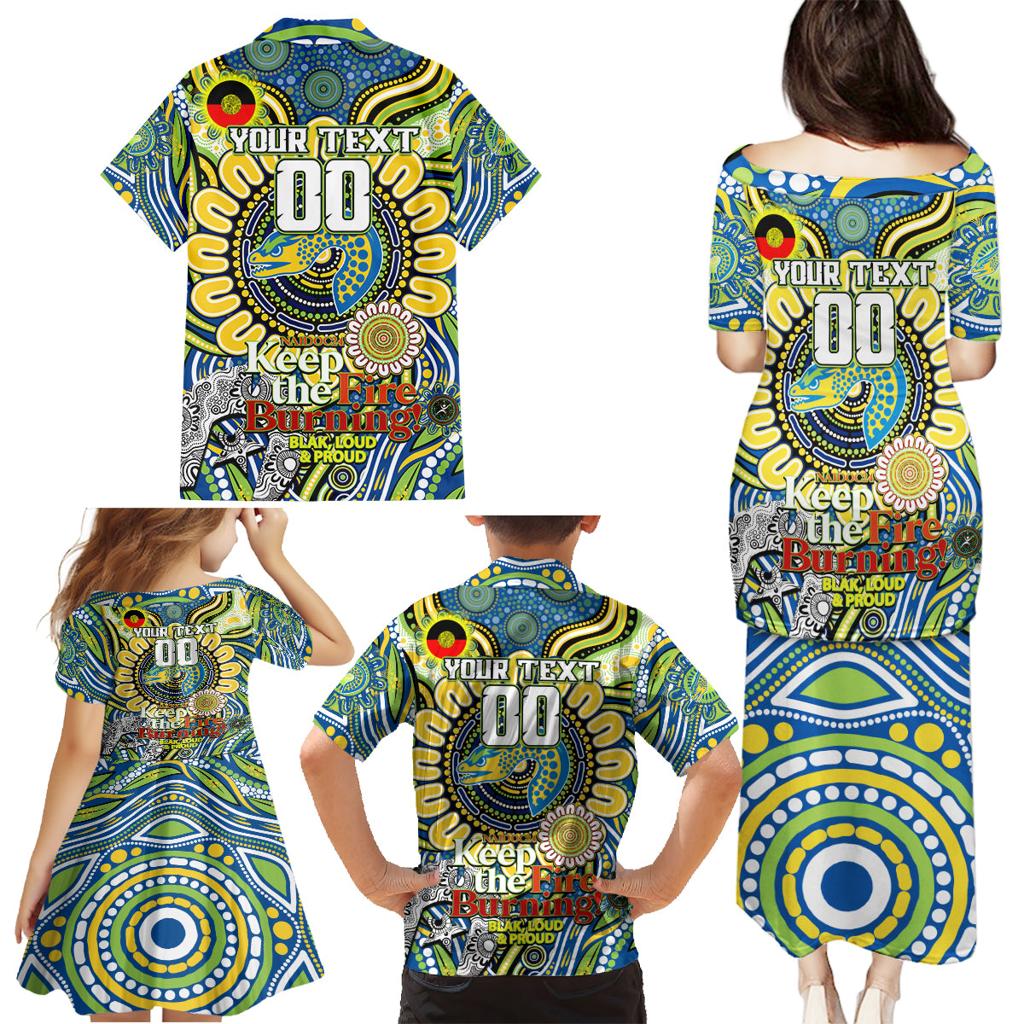 Custom NAIDOC Week 2024 Eels Family Matching Puletasi and Hawaiian Shirt Mascot Rugby